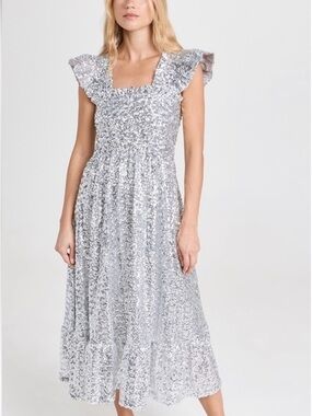 Hill House Home Collector’s Edition Silver Sequin Dress XXS